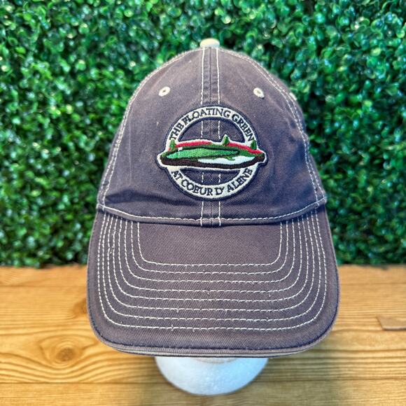 CDA Coeur D Alene Floating Green Golf Course Hat Cap One Size Adjustable Strap - Picture 1 of 7